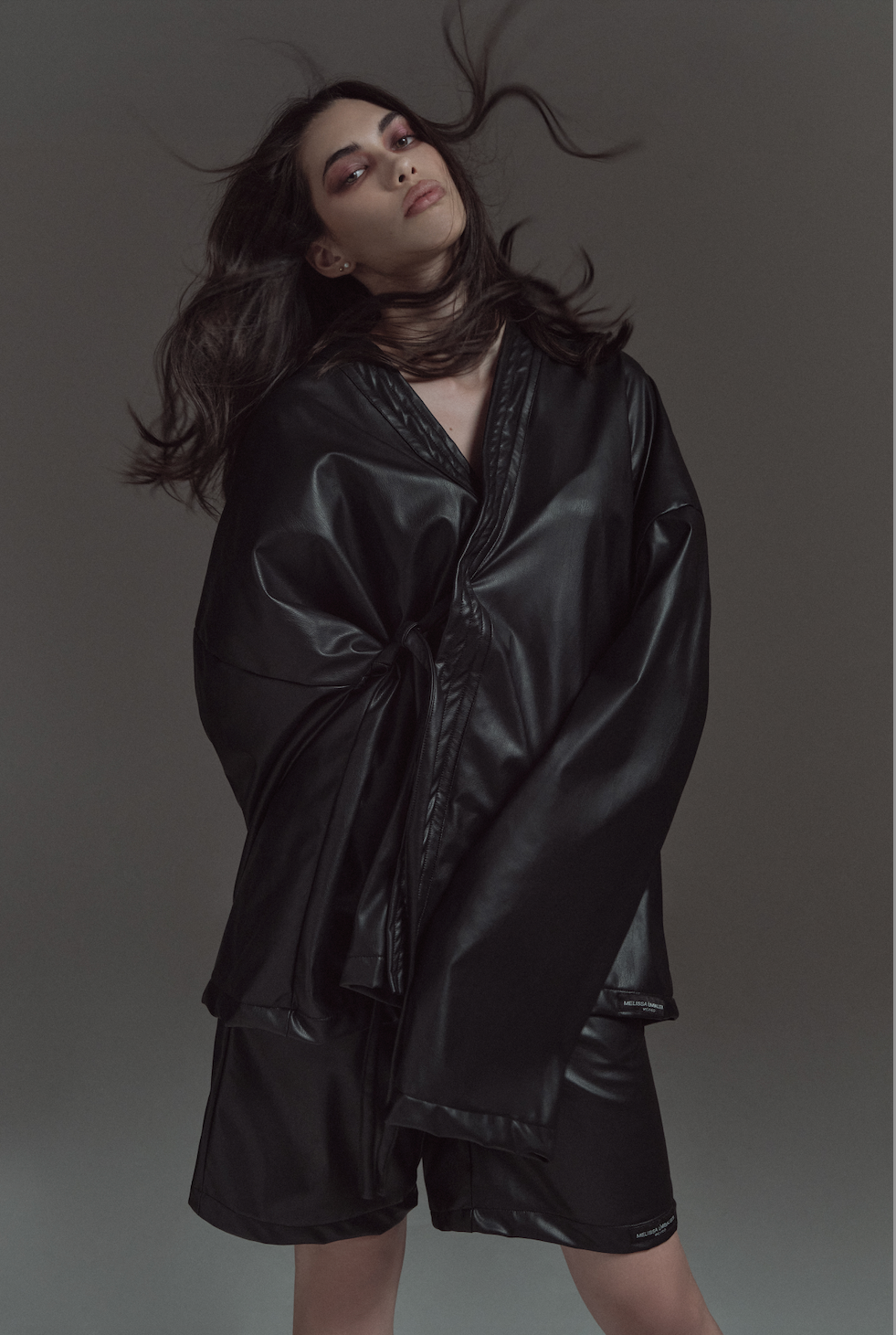 SRNS-6 Vinyl Women Leather Kimono
