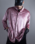 Blush Velvet Oversize Shirt