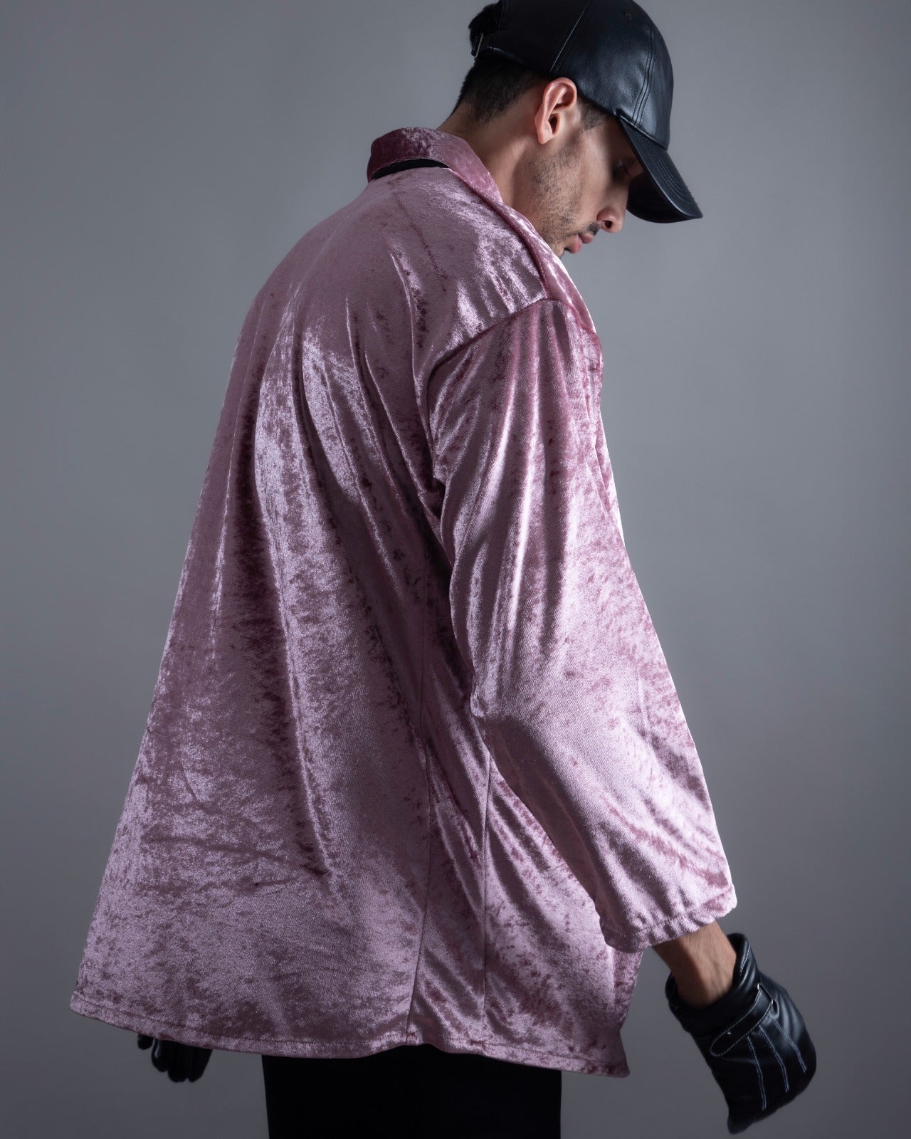 Blush Velvet Oversize Shirt